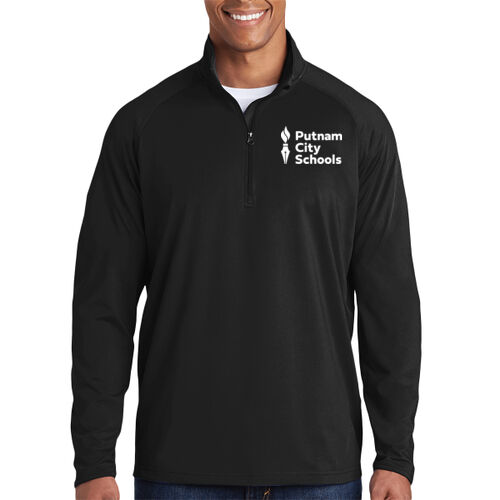 Embroidered White Logo Sport-Tek® Sport-Wick® Stretch 1/4-Zip Pullover Thumbnail